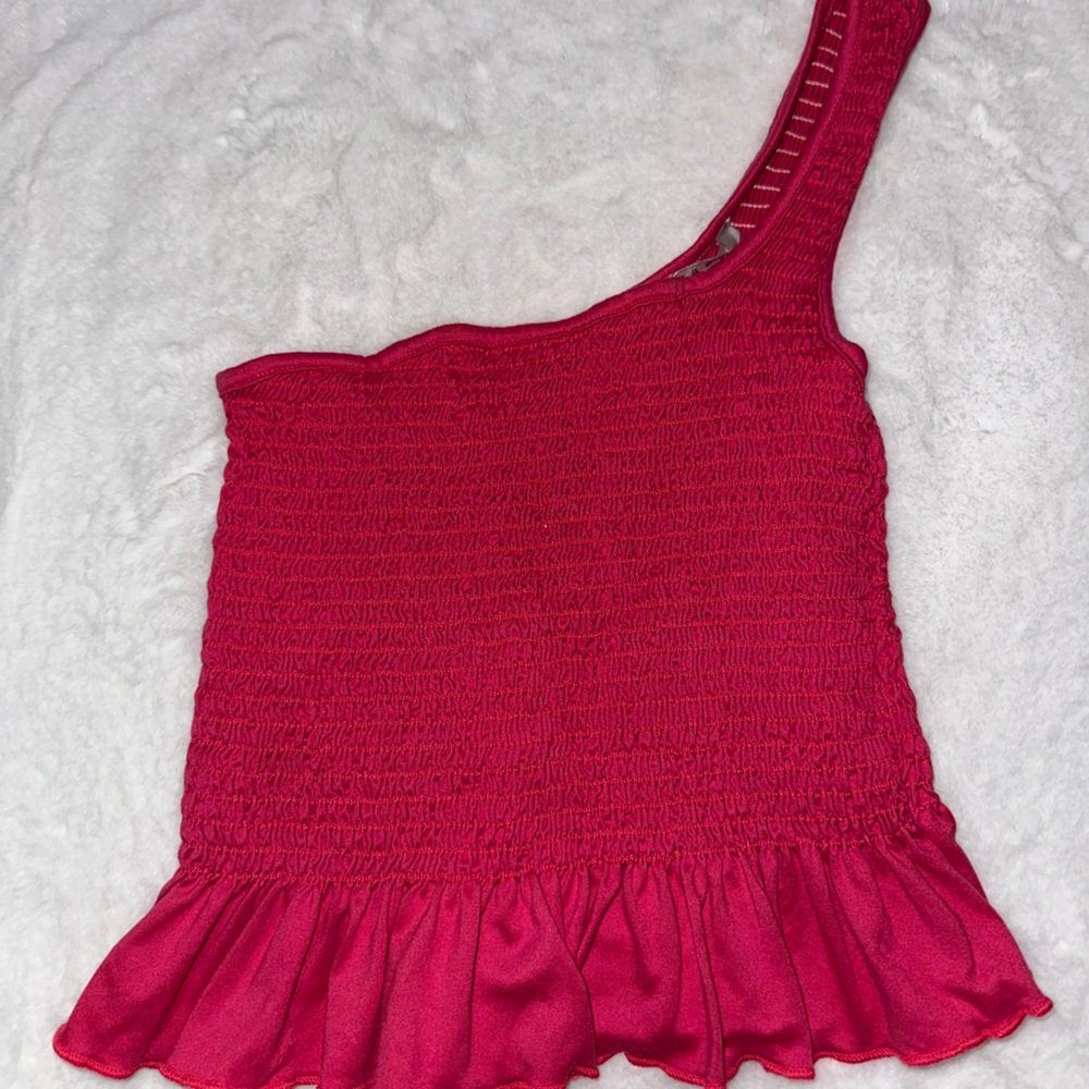 Pink One Sleeve Top